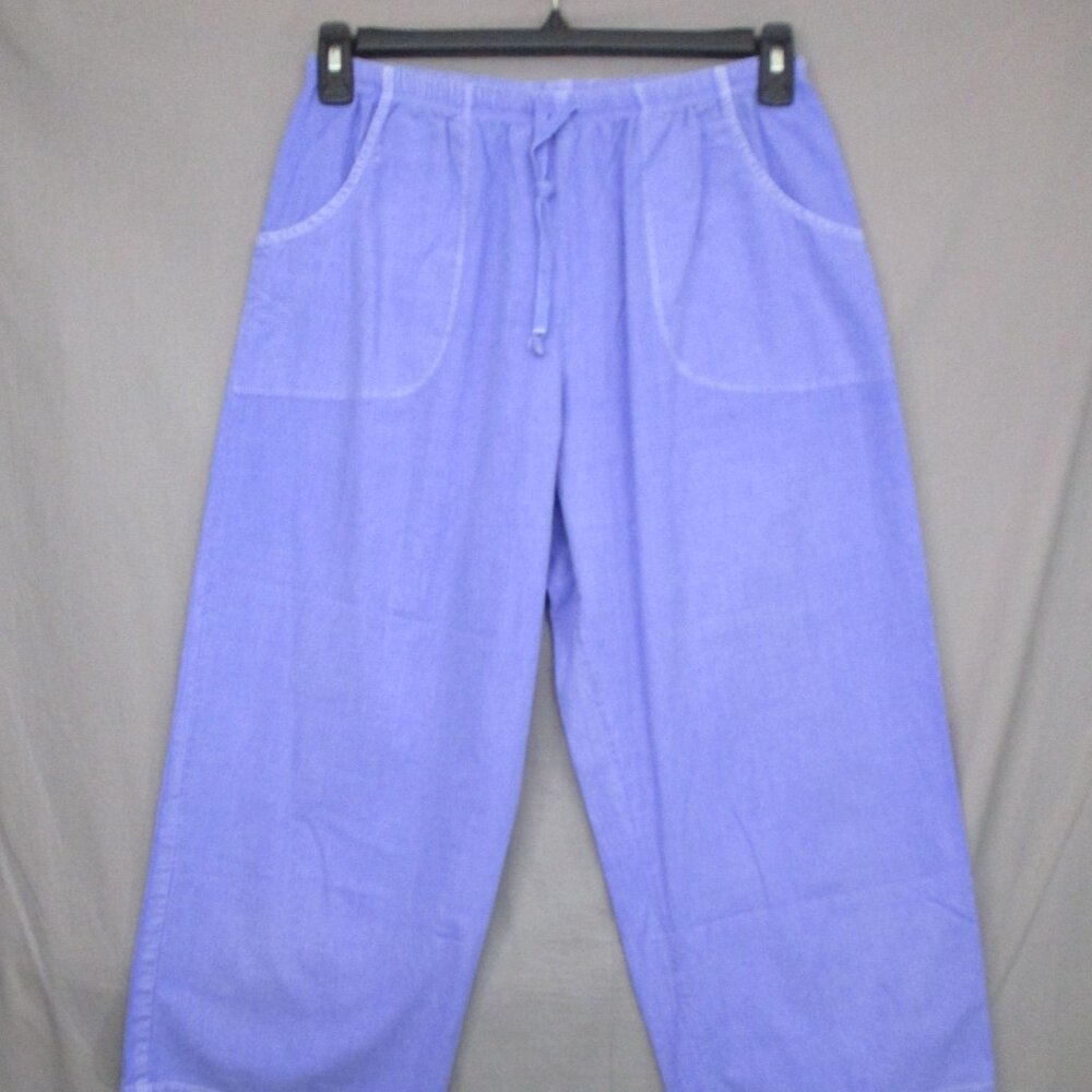 Fresh Produce Wide Leg Gaucho Pants Blue Women Size | L - Picture 2 of 8